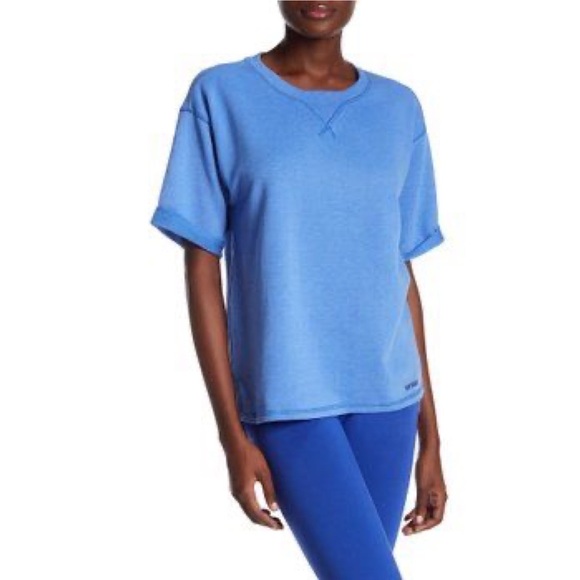 2/$50 Ivy Park Blue Sweatshirt with Roll Sleeves - Picture 6 of 10